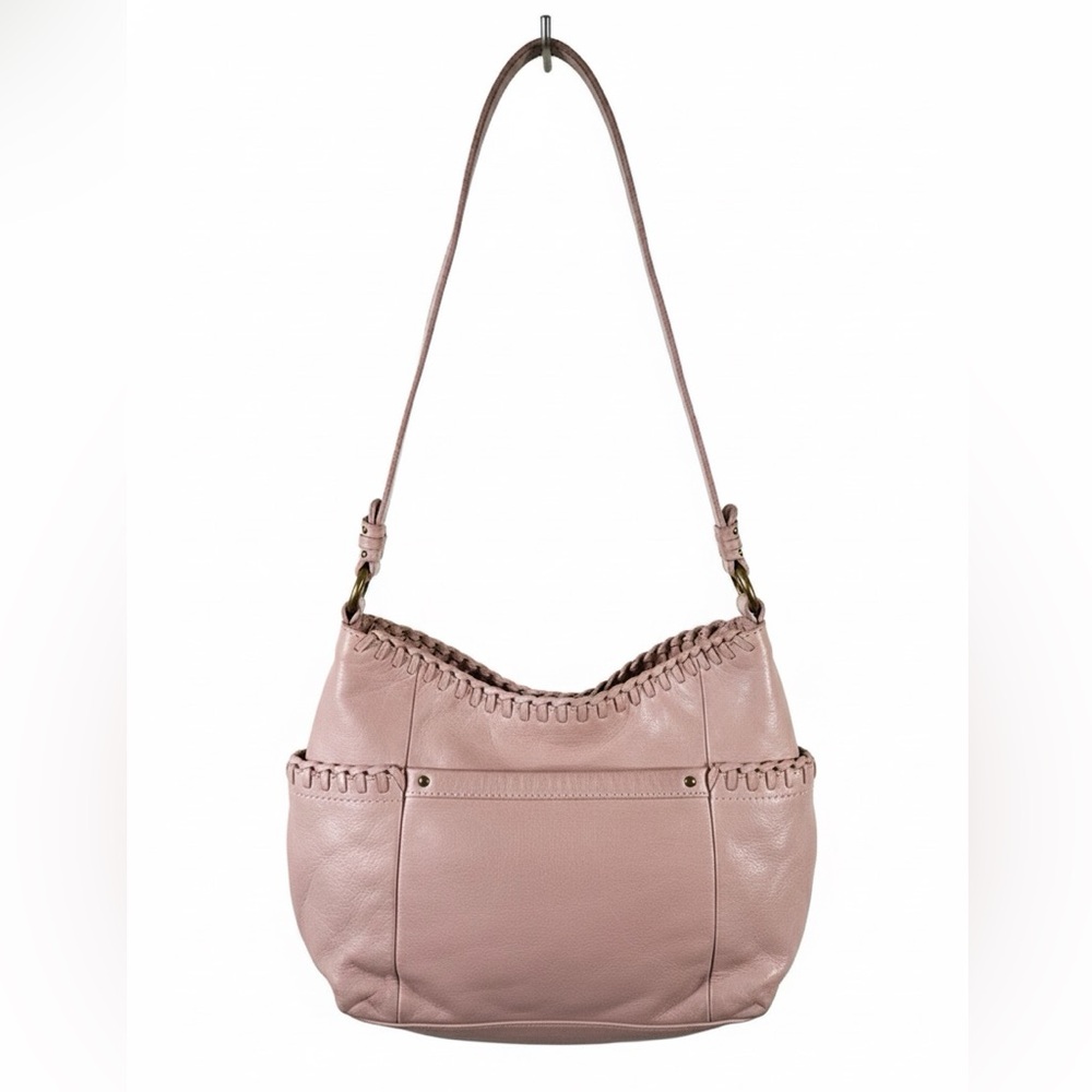 RARE Coach F17145 Zoe Hobo Bag Braided Leather Blush Pink Shoulder Bag